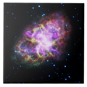 Crab Nebula Supernova Remnant Hubble Composite Tile