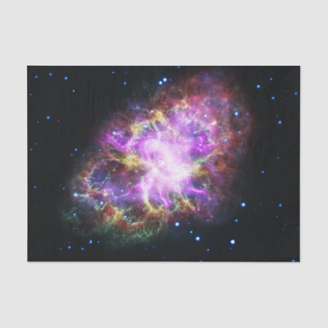 Crab Nebula Supernova Remnant Hubble Composite Tissue Paper (Front)