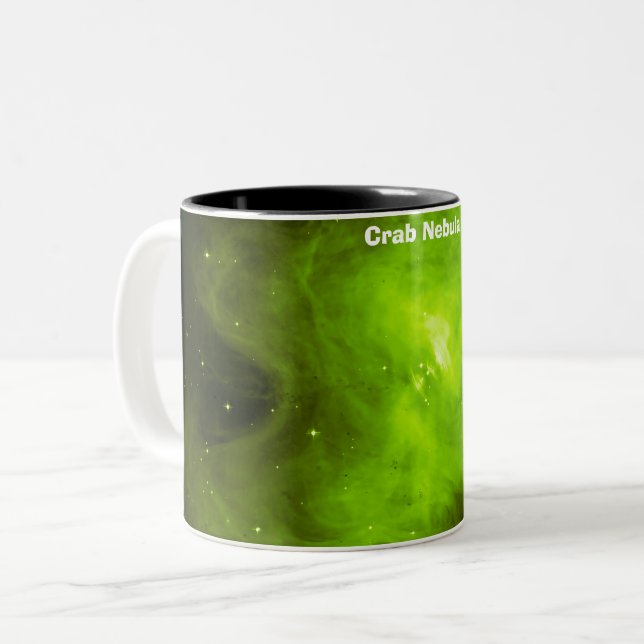 Crab Nebula Two-Tone Coffee Mug (Front Left)