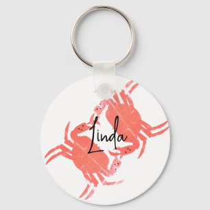 Crab Ocean Beach Sea Creature Keychain