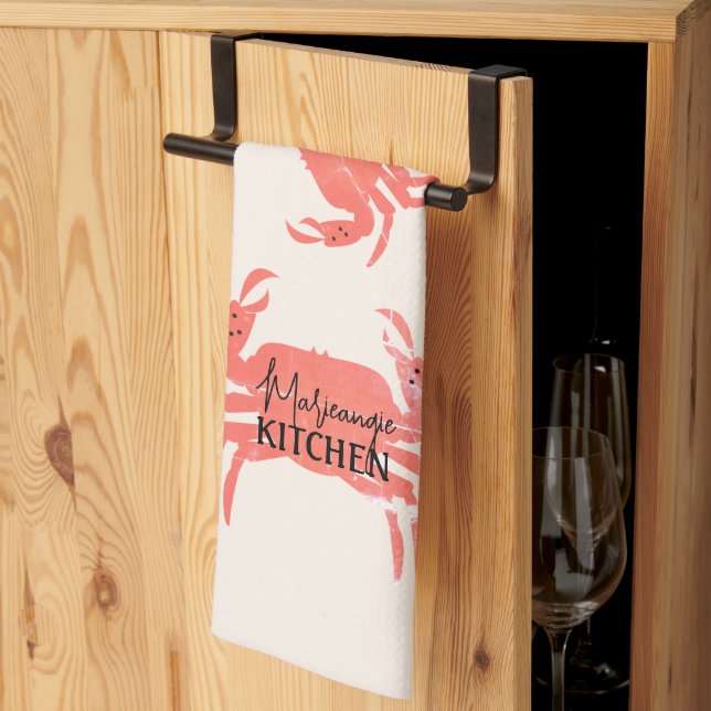 Crab Ocean Beach Sea Crustacean   Kitchen Towel (Thirds Fold)