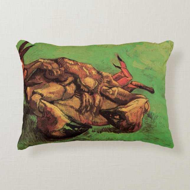 Crab on Its Back by Vincent van Gogh Accent Pillow (Front)