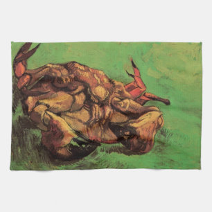 Crab on Its Back by Vincent van Gogh Kitchen Towel