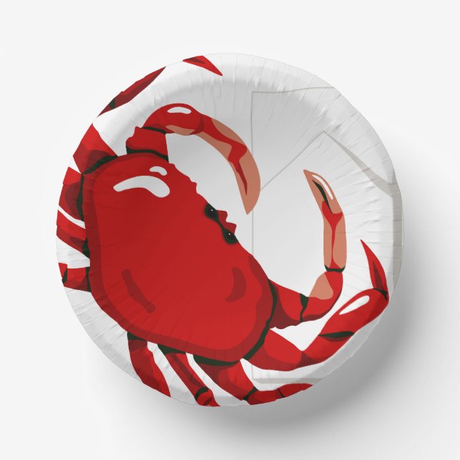 Crab Party Paper Plate (Front)