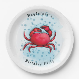 crab Party Paper Plate