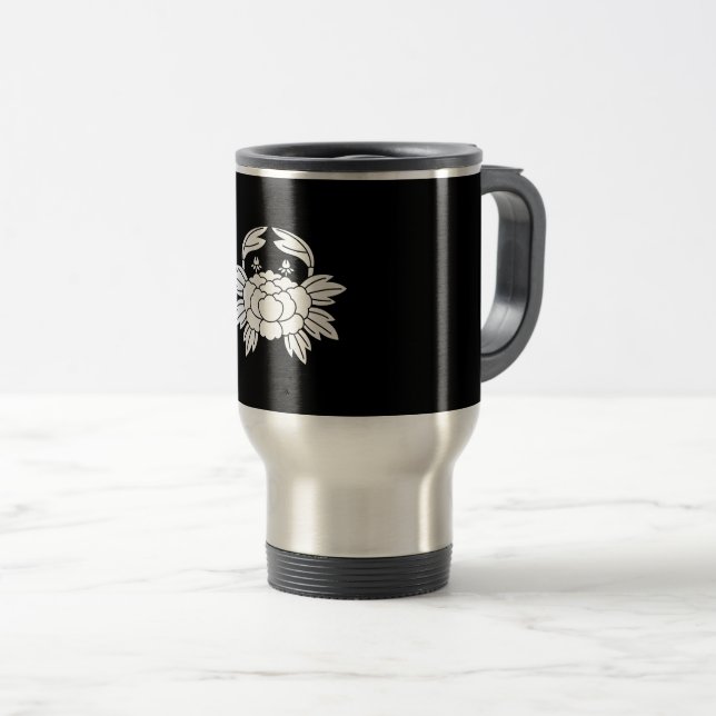 Crab Peony Travel Mug (Front Right)