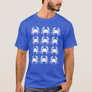 Crab Pixel Pattern Repeat T-Shirt