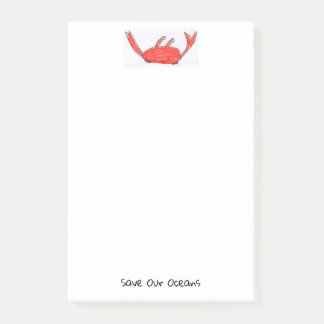 crab post-it notes