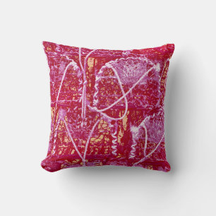 CRAB POTS ABSTRACT THROW PILLOW