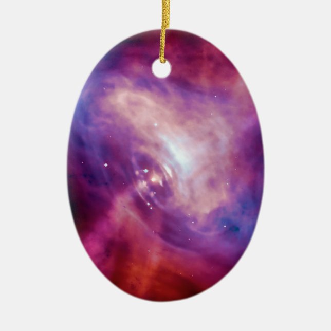 Crab Pulsar Time Lapse - Neutron Star Ceramic Ornament (Front)