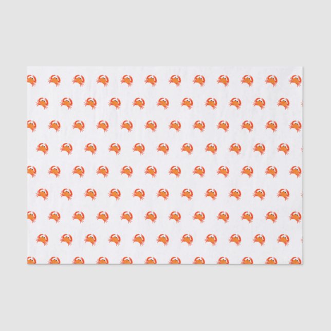 Crab red hot orange simple clean fresh  tissue paper (Front)