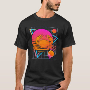 Crab Retro 80s Style Vintage Ocean Animal T-Shirt