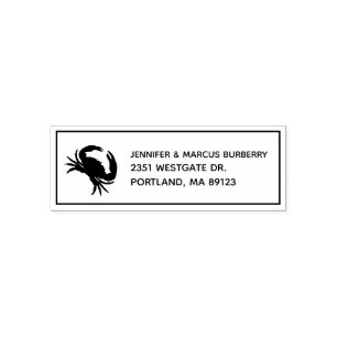 Crab Return Address Self Inking Stamp