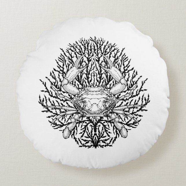 Crab Round Pillow (Front)