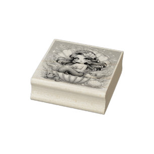 Crab Royalty in Coral Cove Rubber Stamp