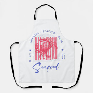Crab Seafood Beach Coastal Apron