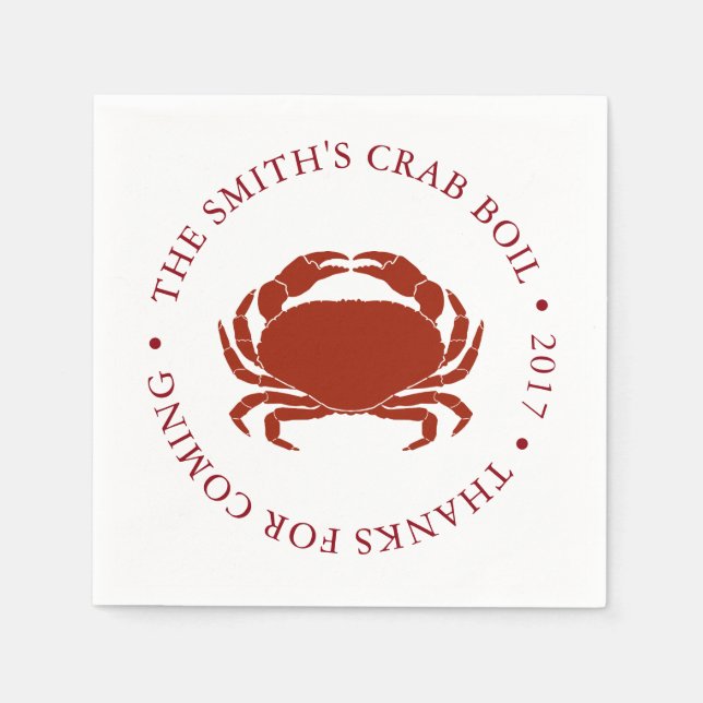Crab | Seafood Boil Customized Napkin (Front)