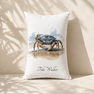 Crab Shack Coastal Bench Accent Lumbar Pillow