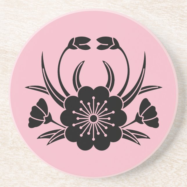 Crab-shaped cherry blossom coaster (Front)