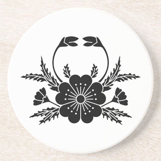 Crab-shaped cherry blossom (EDO) Coaster (Front)