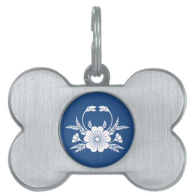 Crab-shaped cherry blossom (EDO) Pet ID Tag (Front)