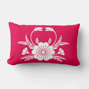 Crab-shaped cherry blossom lumbar pillow