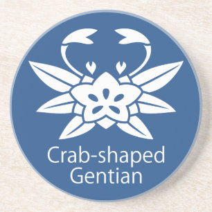 Crab-shaped gentian coaster