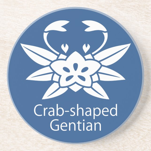 Crab-shaped gentian coaster (Front)