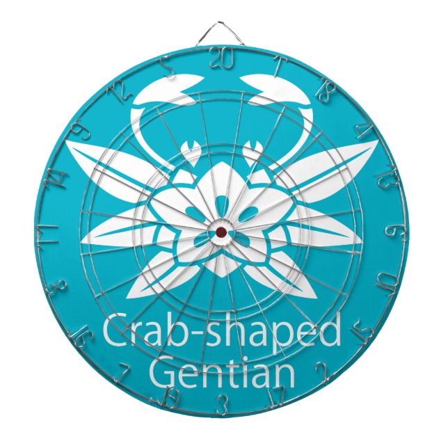 Crab-shaped gentian dartboard (Front)