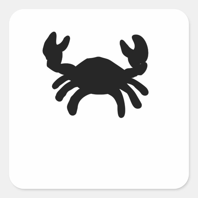 Crab Silhouette Sticker (Front)