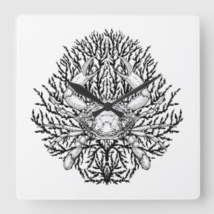 Crab Square Wall Clock