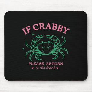 Crab Summer Vacation Holiday Beach Mouse Pad