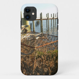 Crab Trap and Dock at Sunset iPhone 11 Case