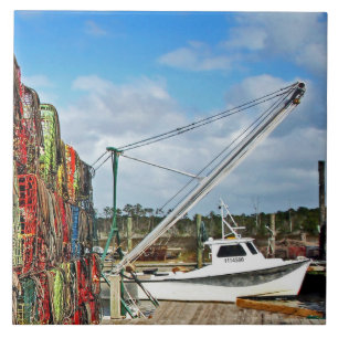 Crab Traps Stacked and Ready Tile