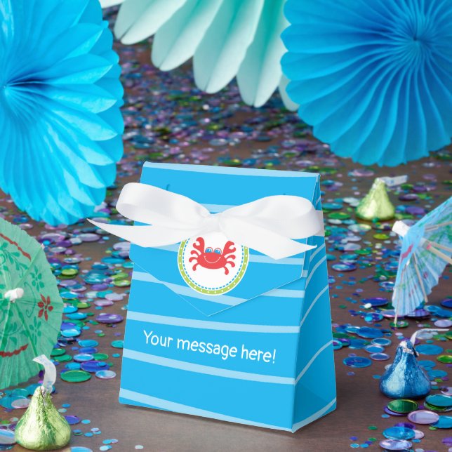 Crab Under the Sea Birthday Favor Box (Party)