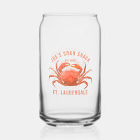Crab Watercolors Illustration Custom Text