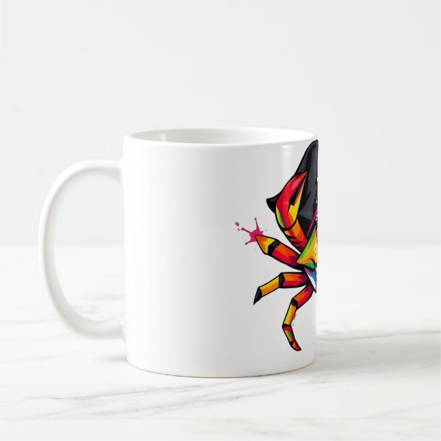 Crab Wears Pirate Hat - Funny Tee Coffee Mug (Left)