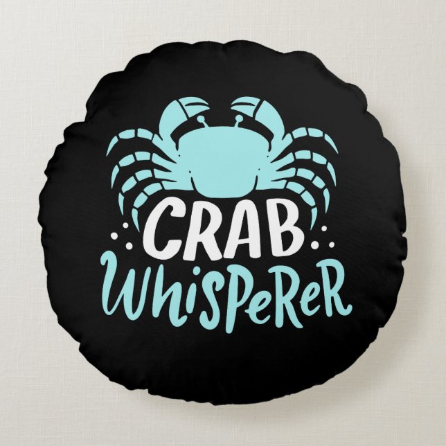 Crab Whisperer Round Pillow (Front)