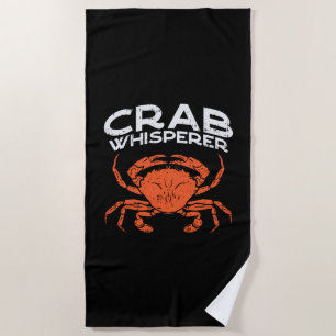 Crab Whisperer Vintage Beach Towel