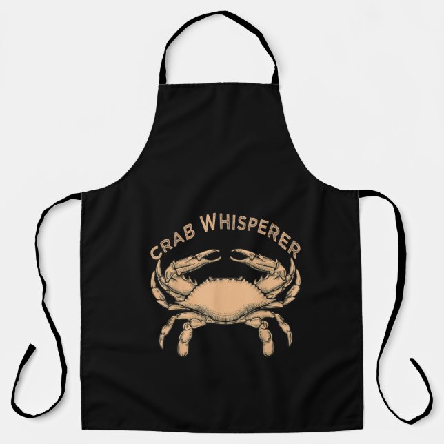Crab Whisperer Vintage Crabbing Hunting Apron (Front)