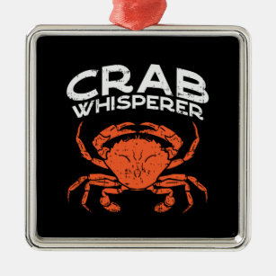 Crab Whisperer Vintage  Metal Ornament