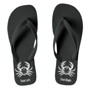 Crab White Flip Flops