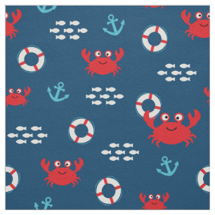 Crab with Lifebuoy Fabric