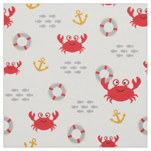 Crab with Lifebuoy Fabric