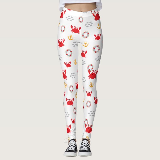 Crab with Lifebuoy Leggings (Front)