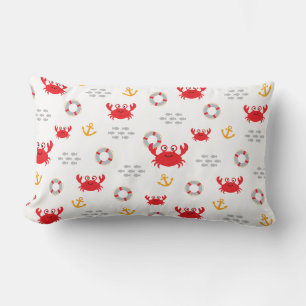 Crab with Lifebuoy Lumbar Pillow