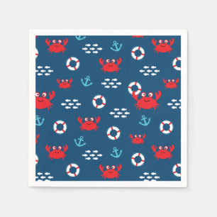 Crab with Lifebuoy Napkin