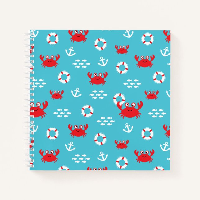 Crab with Lifebuoy Notebook (Front)