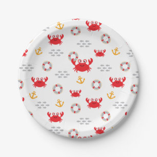 Crab with Lifebuoy Paper Plate