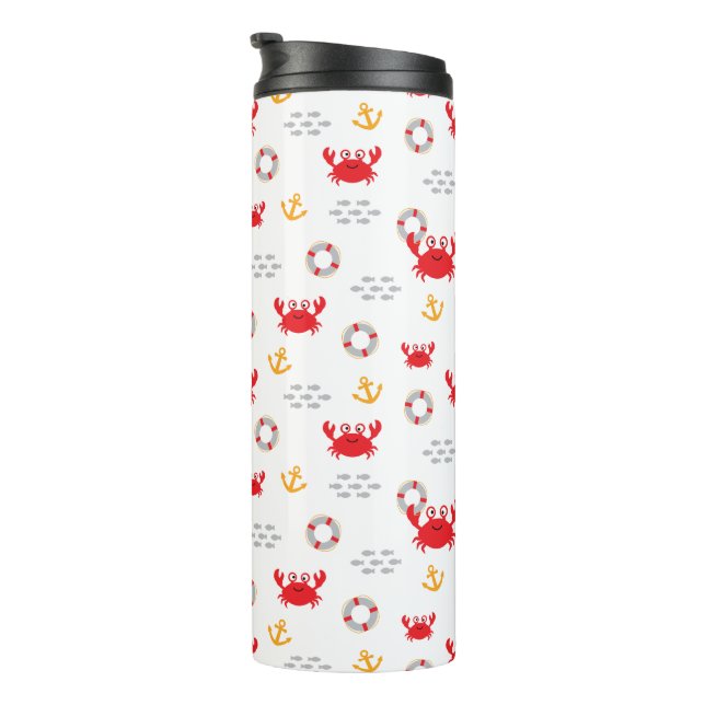 Crab with Lifebuoy Thermal Tumbler (Rotated Right)